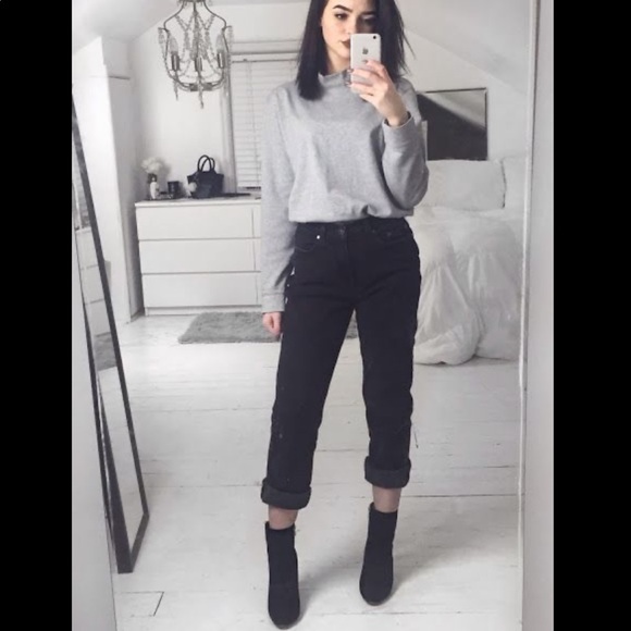 90s Black Strait Leg Jeans - Picture 14 of 15